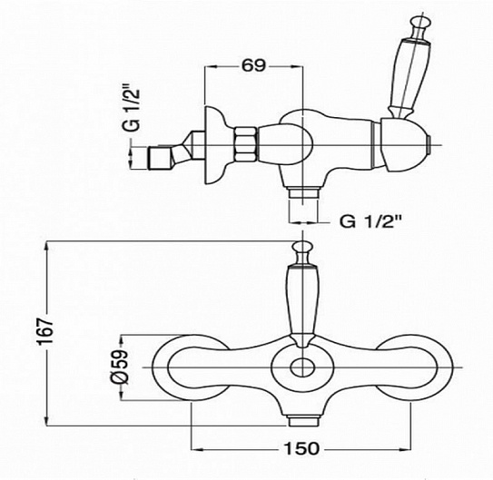 Смеситель для душа Migliore Oxford BN.OXF-6338