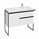 Тумба под раковину Roca Domi 100 белый глянец 2 ящика, правая A857478806