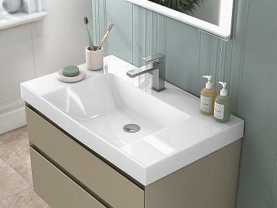 Раковина Kerama Marazzi CUBO 80, подвесная, мебельная, (CU.wb.80)