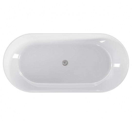 Ванна отдельностоящая 170х80 из литьевого мрамора Катания белая BAS ВА00029