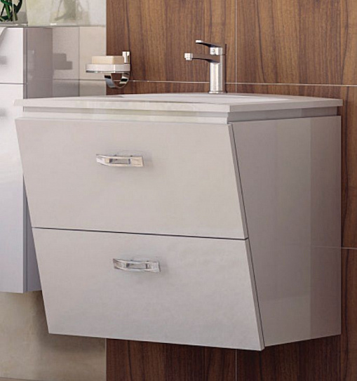 Тумба с раковиной Valente Versante 70 Ver700.91 белый глянец