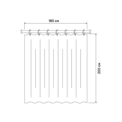 Штора для ванной 200х180 Iddis Décor DW03P18i11