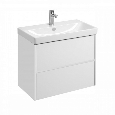 Тумба под раковину AQUATON Сканди 80 белый матовый, белый глянец 1A283001SD010