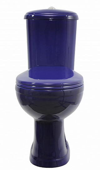 Унитаз-компакт Оскольская Керамика "Дора-Антивсплеск", синий