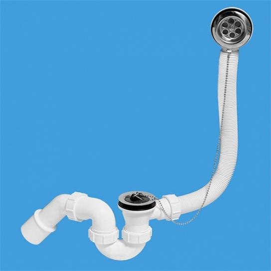 Сифон для ванны с коленом McALPINE MRB1 (обвязка)