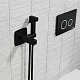 Встраиваемый смеситель для душа с гигиенической лейкой Nuthe WasserKraft 9138 черный Soft-touch