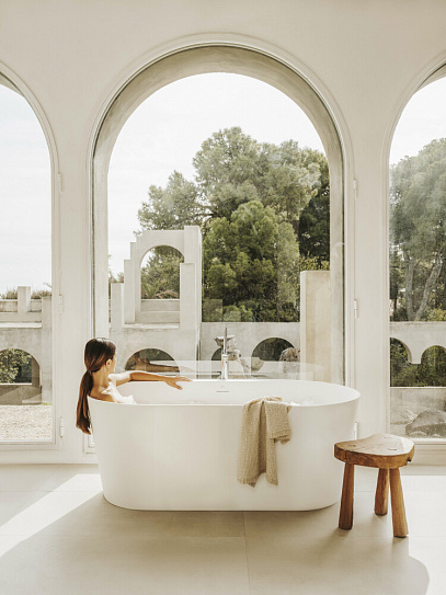 Ванна отдельностоящая 159х79 Roca Raina из материала Stonex белая 248466000