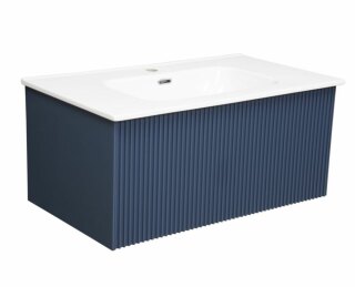 Тумба под раковину 80 см La Fenice Terra Blu FNC-01-TER-BG-80 синяя матовая