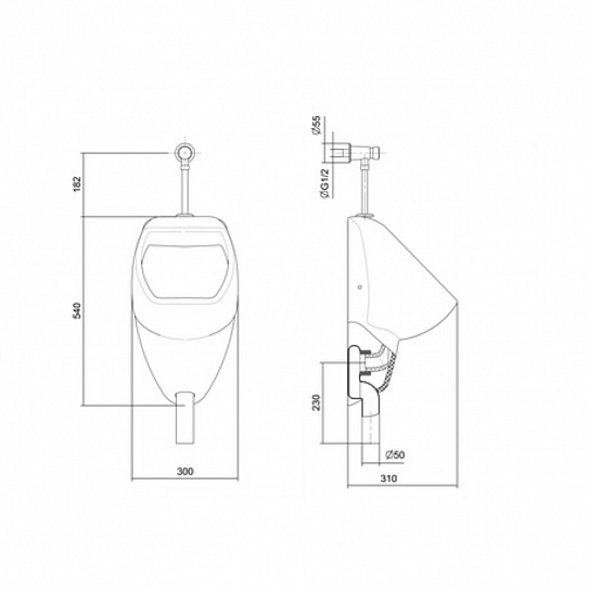Писсуар Santek Гала 1WH501805