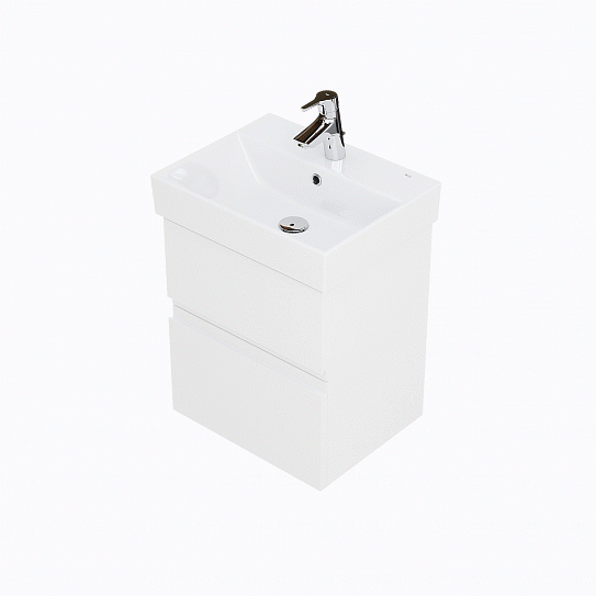 Тумба под раковину Roca Oleta 50 белый матовый, 2 ящика, A857638501
