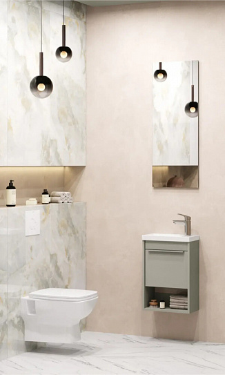 Тумба под раковину Aquaton Хоуп 40, 1 створка, хаки 1A287101HP9D0 (под рак.250963)