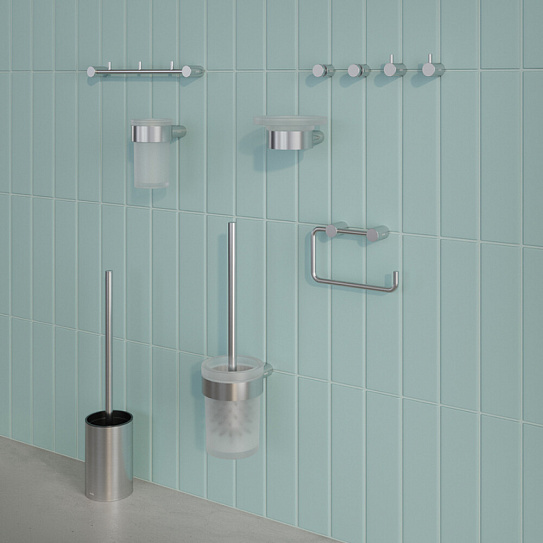 Ершик для унитаза нержавеющая сталь, Petite, хром матовый, IDDIS PETSSSGi47