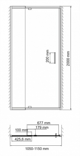 Душевое ограждение WasserKraft  Berkel 110*200 48P13