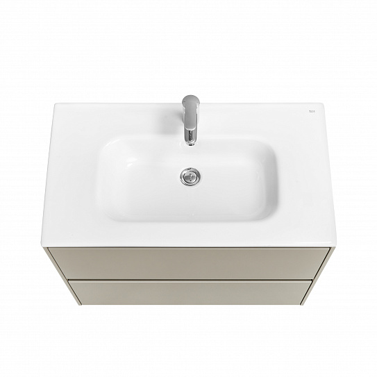 Тумба под раковину Roca Ona 800 бежево-серый матовый 2 ящика A857630510