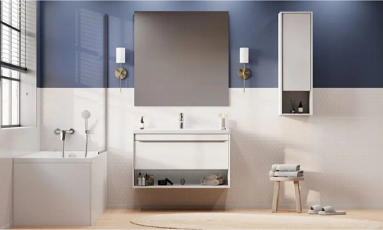 Тумба под раковину Aquaton Хоуп 100 1 створка Белый матовый 1A287401HP2B0 (под ум-к Миранда 100)