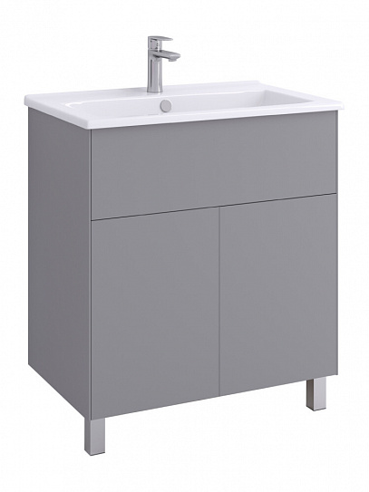 Тумба под раковину ФОРЕСТ ПРО 75 туманный серый (раковина 161073 в комплект не входит) AQUATON 1A297101FR4D0
