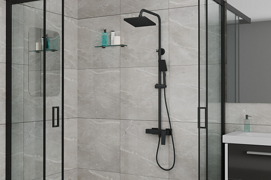 Душевая система Rush Thira без излива TR3635-40Black