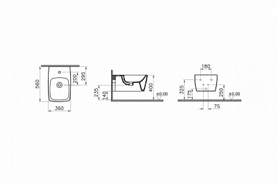 Биде подвесное Vitra Metropole 5675B003-0288