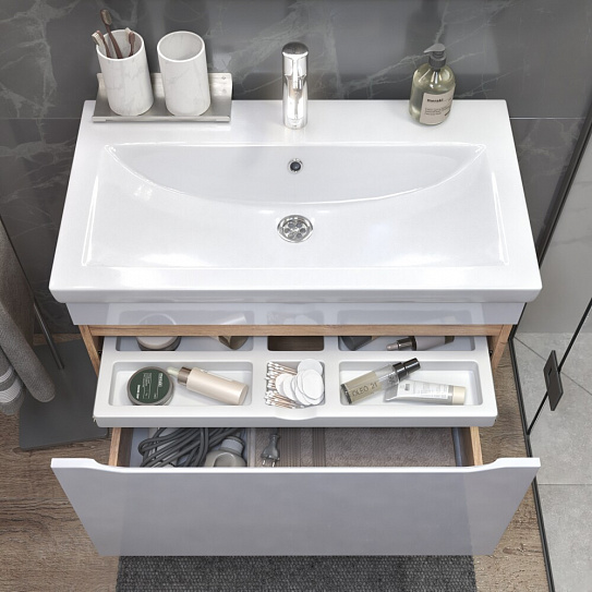 Тумба под раковину подвесная VIGO GRANI 800-0-1 дуб золотой арт 166 (под раковину 121281)