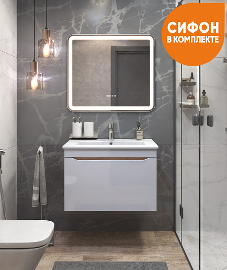 Тумба подвесная с раковиной Vigo Grani 750-0-1 tp.GRI.OSK.75.1Y дуб золотой