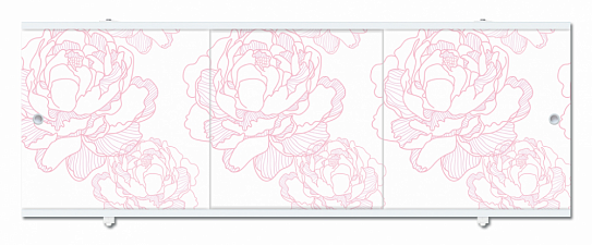 Экран под ванну светло-розовый 168 см, алюминиевый профиль, влагостойкий ПРЕМИУМ А МетаКам