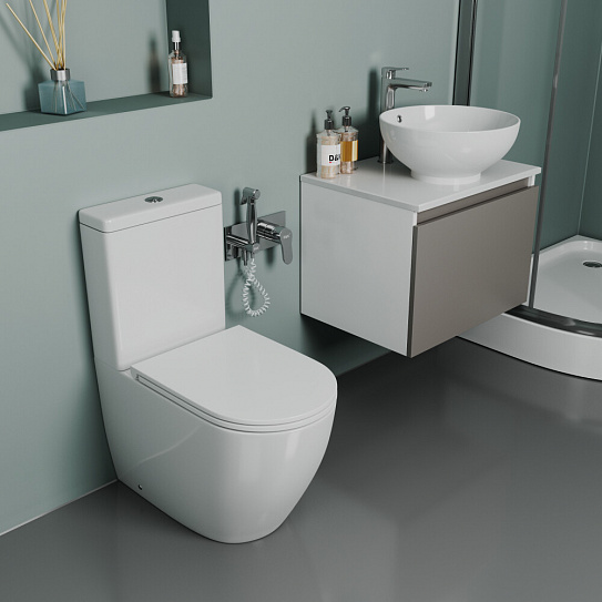 Унитаз-компакт безободковый D&K Matrix DT1397016