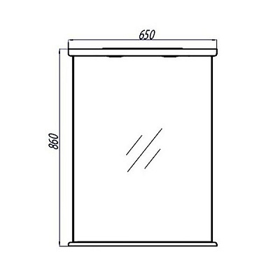 Полка-зеркало Акватон Минима 1A000502MN010