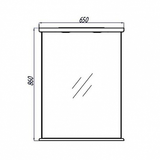 Полка-зеркало Акватон Минима 1A000502MN010