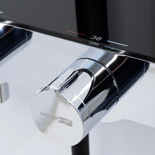 Душевая система комплект с термостатом WasserKraft A11401 черный