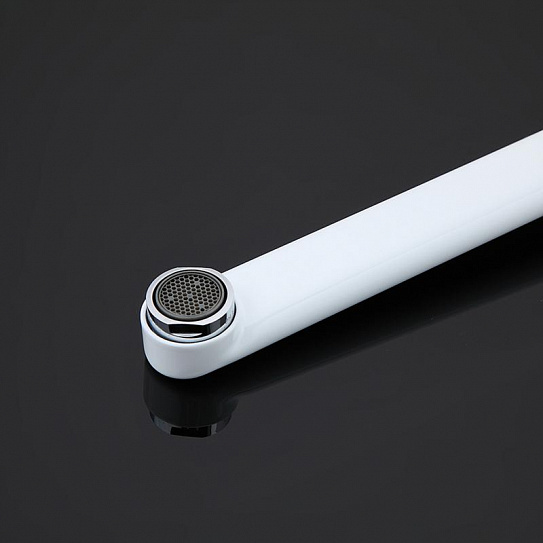 Смеситель для ванны белый длинный излив Gappo G2248