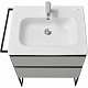 Тумба с раковиной Roca Domi 60 2 ящика серый матовый ZRU9307873