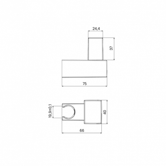 Держатель для душевой лейки хром, поворотный, Agua IDDIS AGUCP00i53