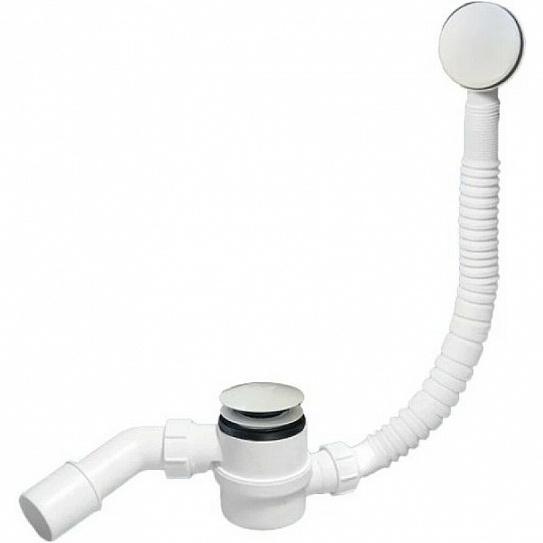 Сифон для ванны McALPINE MRB11-WH кнопка с раздвижным переливом 1 1/2 белый