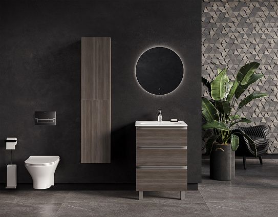 Тумба под раковину Roca The Gap 60 городской дуб 3 ящика A857404402