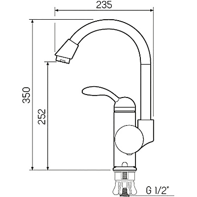 Смеситель для кухни РМС SL127EL-020F