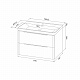 Тумба с умывальником (0178000i28) подвесная 80см Cloud X IDDIS CLX80W0i95K