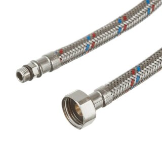 Подводка тонкий штуцер М-10 Х 1/2 " 80см MATEU короткий, арт 721080085