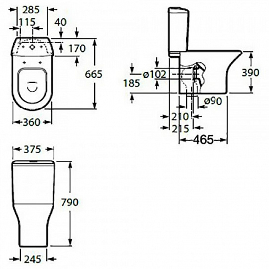 Бачок Roca Leon 341649000