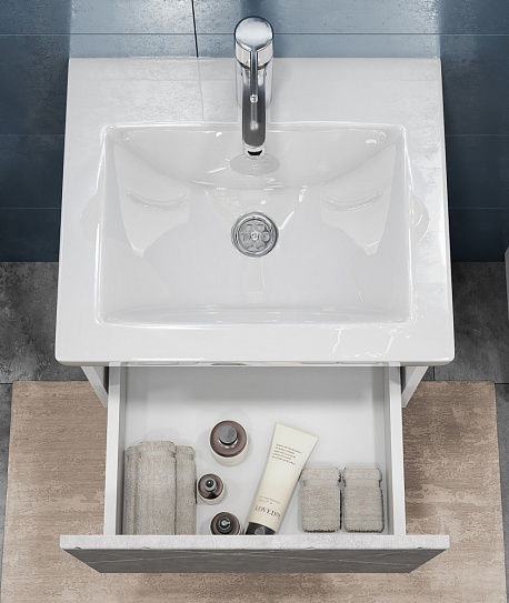 Тумба с раковиной 50 Vigo Geometry 500-0-1 навесная бетон