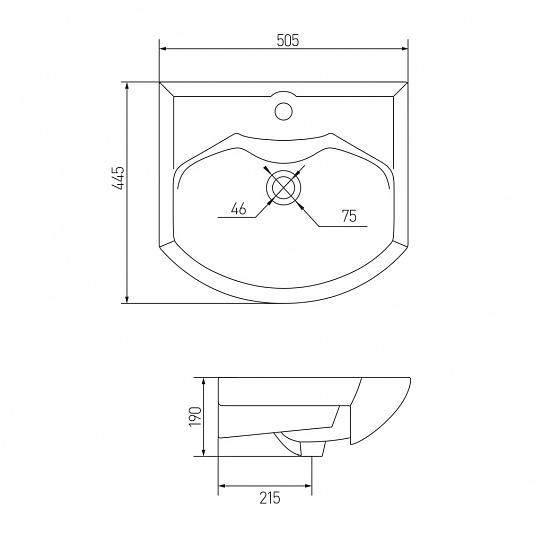 Раковина Акватон Смайл 50 1WH207781