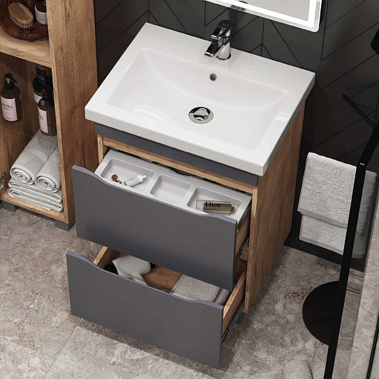 Тумба под раковину VIGO Wave 600-0-2 (Como) дуб золотой