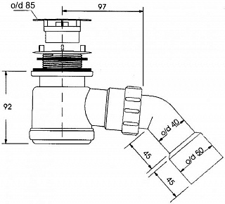 Трап для душевого поддона MRS3C-S