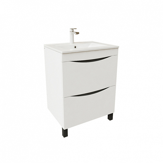 Тумба с умывальником, напольная, 60 см, белая, IDDIS Cloud CLO60WFi95K