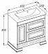 Тумба Opadiris Оникс 80 с раковиной Прима 80