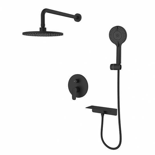 Душевая система с тропическим душем Milardo Rora RORBL02M67