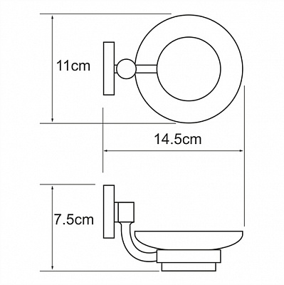 Мыльница стеклянная WasserKRAFT Rhein K-6229