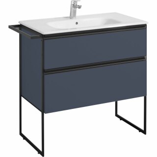 Тумба под раковину Roca Domi 80 2 ящика синий матовый ZRU9307868