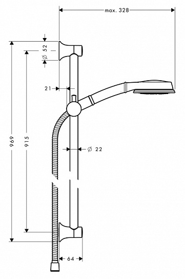 Hansgrohe Croma Classic 100 Multi/ Unuca'Classic душевой набор 27768000