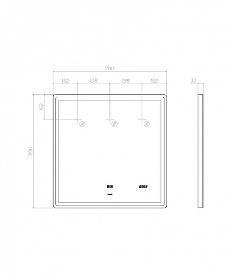 Зеркало VIGO GEOMETRY LUXE 700
