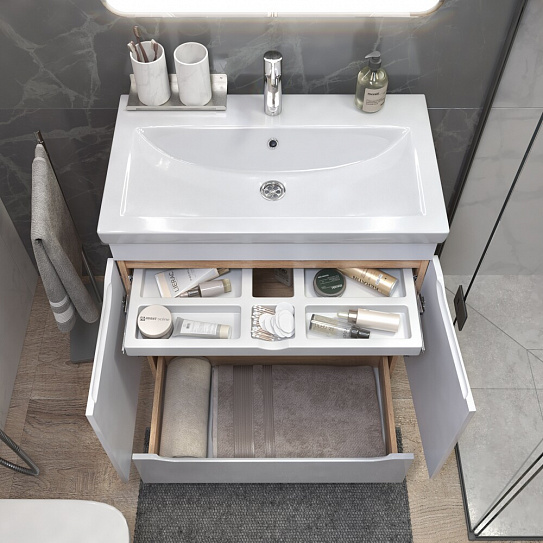 Тумба под раковину GRANI 700-2-1 дуб золотой VIGO 285 (рак.124295 в комплект не входит)